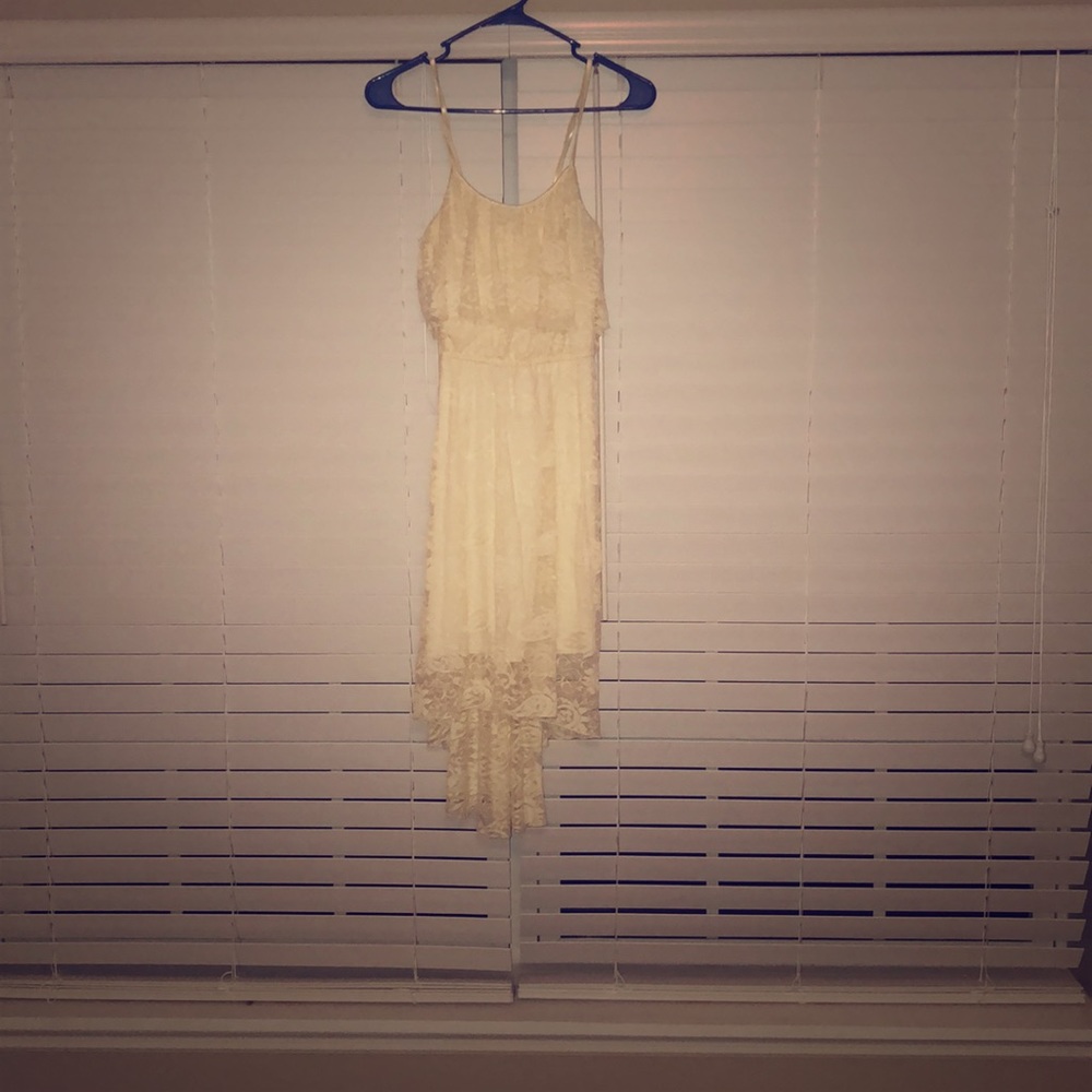 Romantic cream lace dress